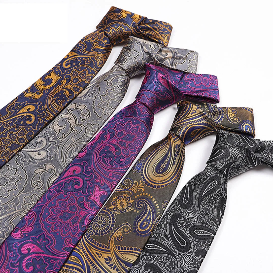 Men's Necktie Paisley Floral Silk Ties for Formal Business Party  | A039