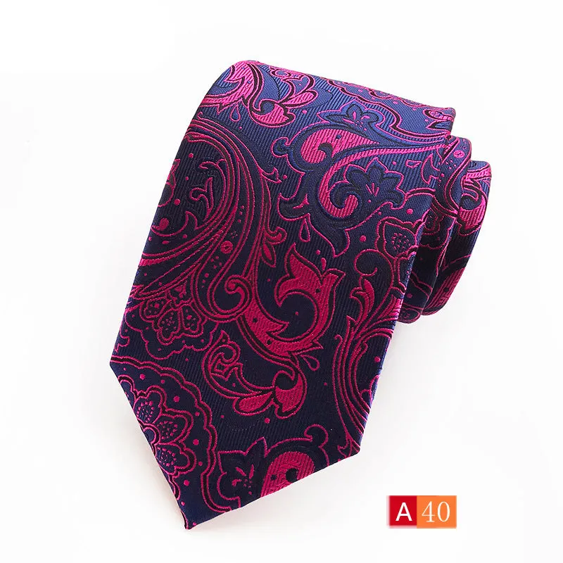 Men's Necktie Paisley Floral Silk Ties for Formal Business Party  | A039