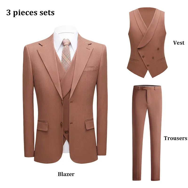 Men's Suit 3 Piece Slim Fit Suit Prom Tuxedo Blazer Dress Business Wedding Party Spring Autumn | 615