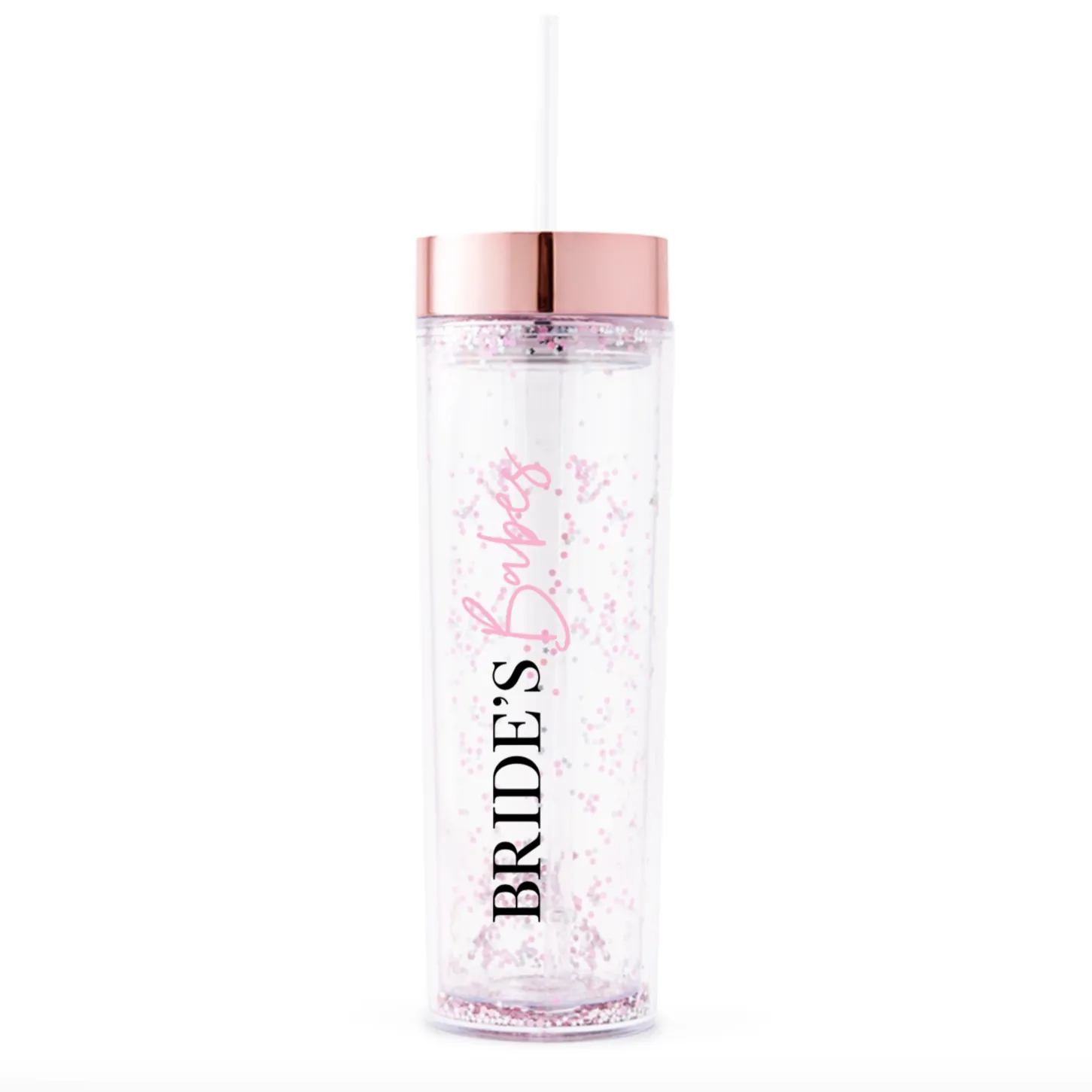 Miss to Mrs Rose Gold Sparkle Drink Tumbler