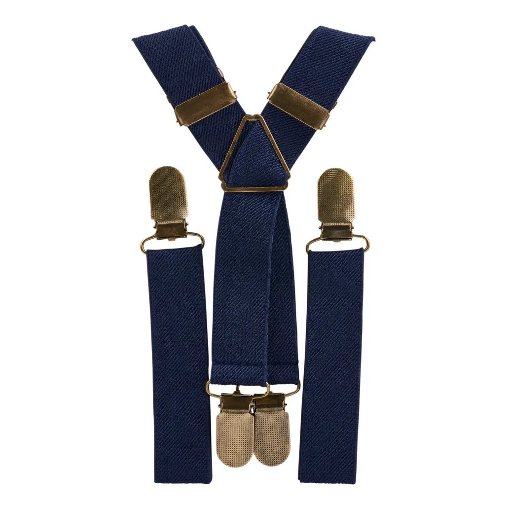 Navy Elastic Suspenders