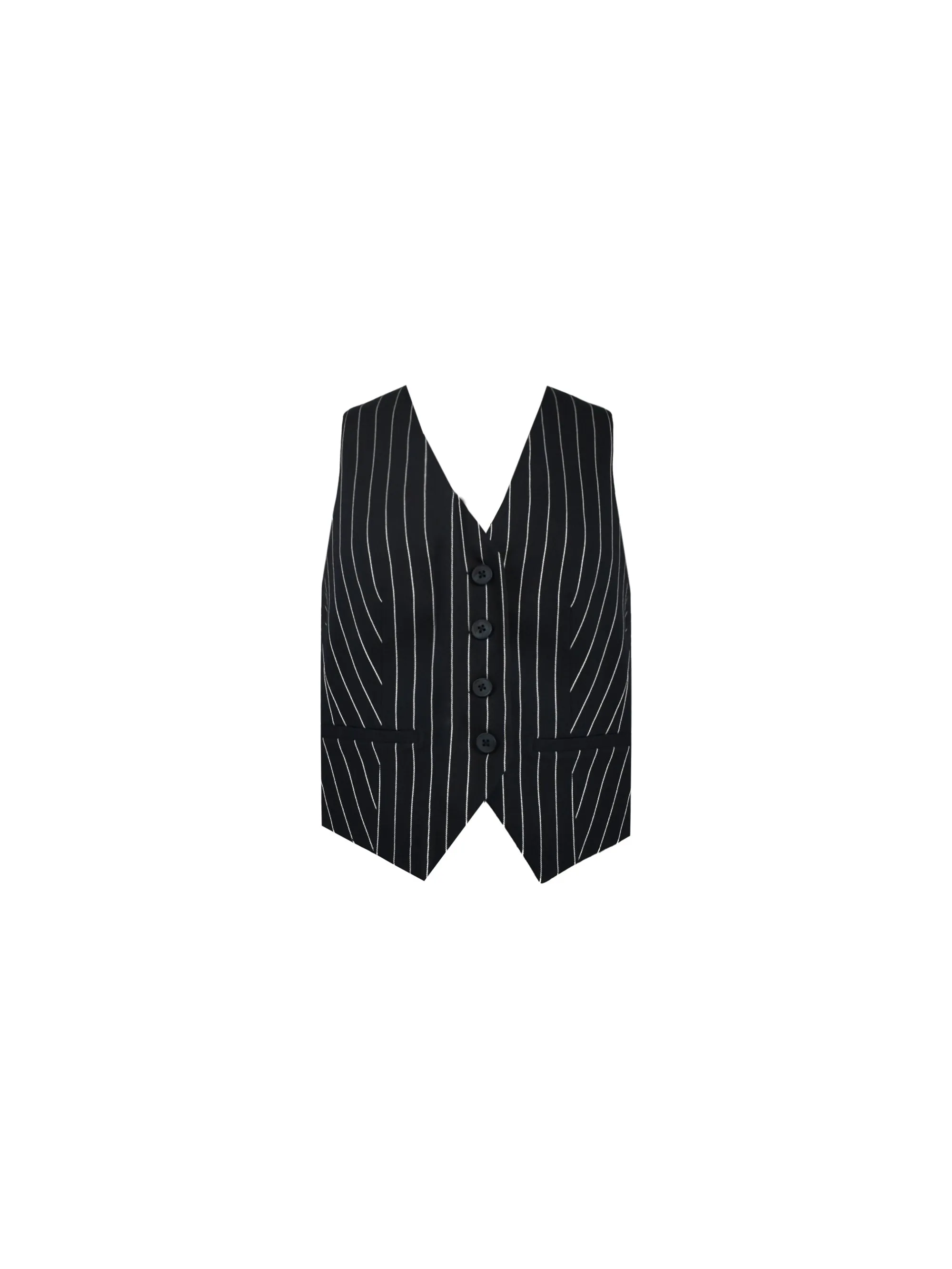 Navy Pinstripe Waistcoat