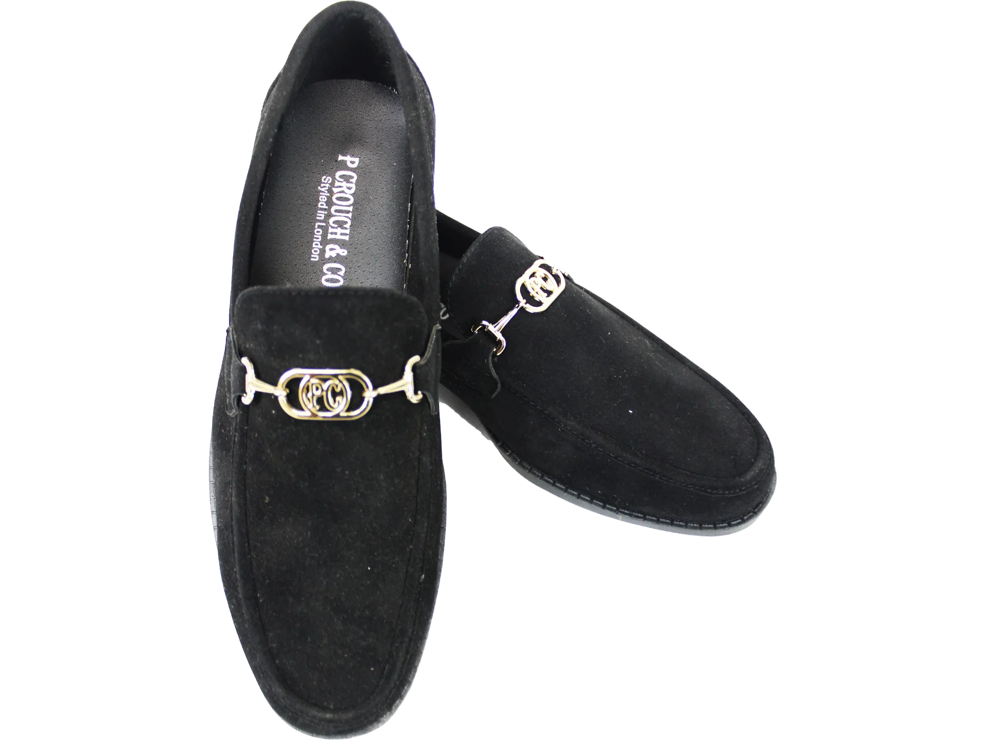 P CROUCH & CO BLACK SUEDE