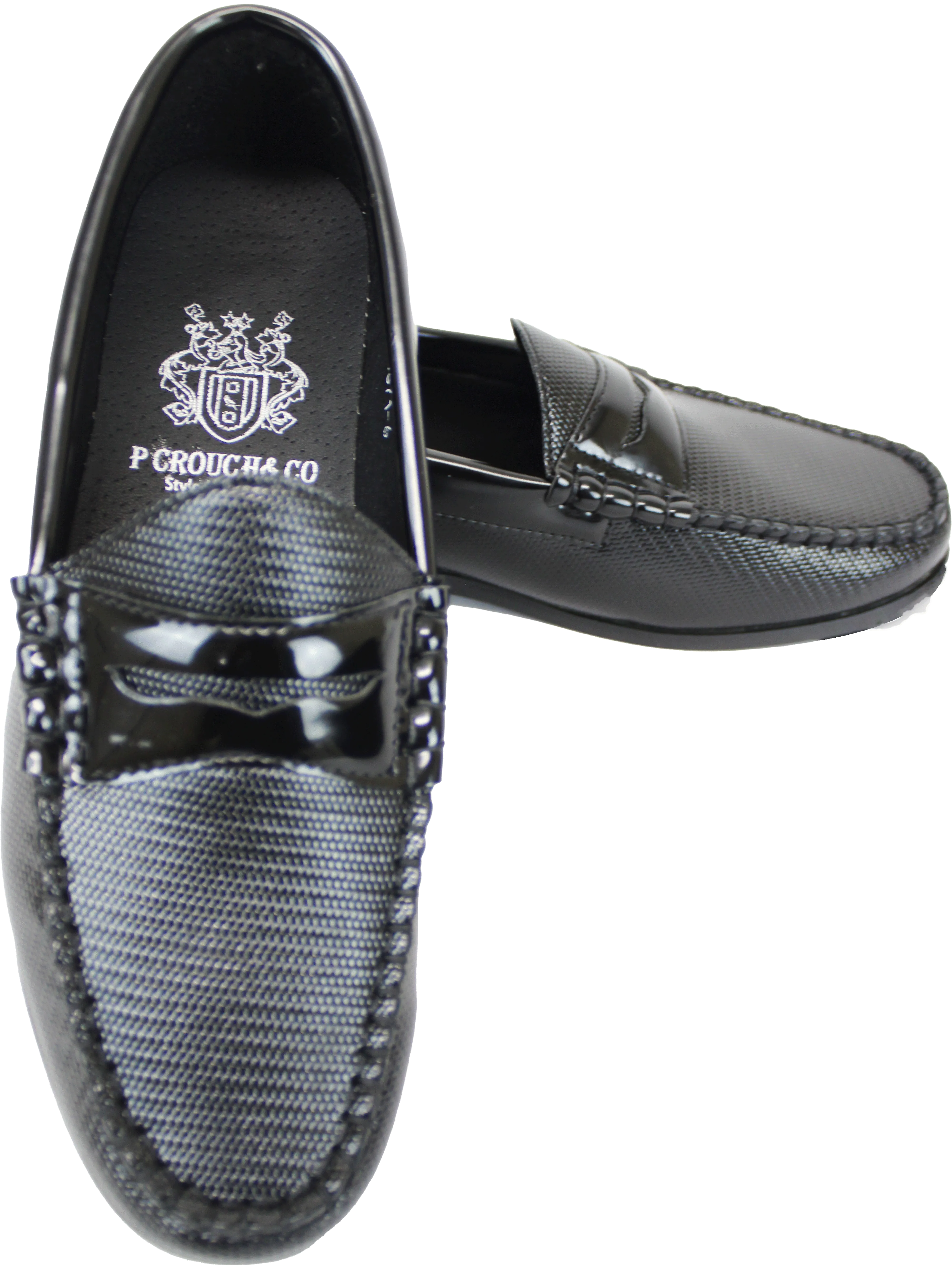 P CROUCH& CO Black Cobra Loafer