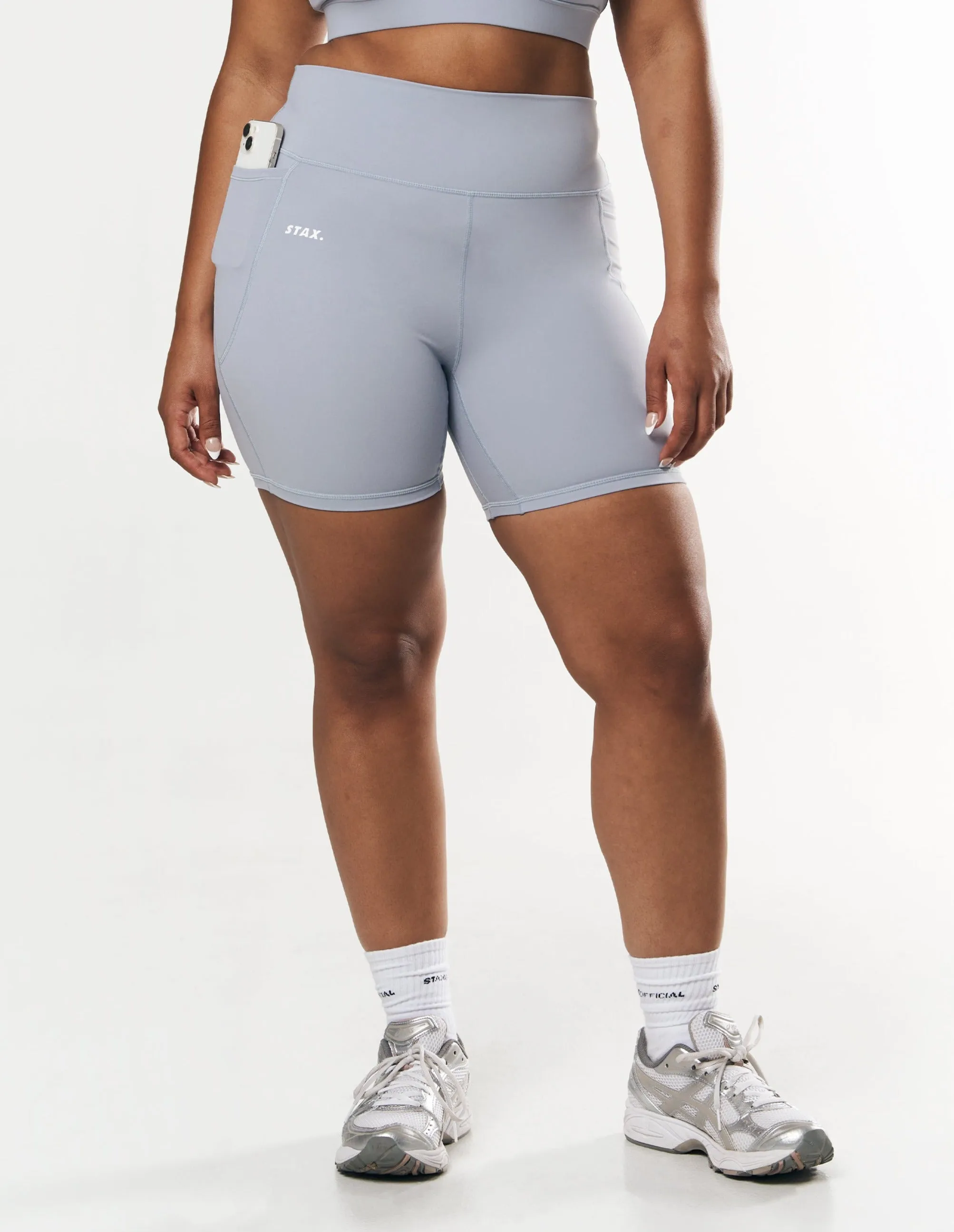 Phone Pocket Midi Bike Shorts NANDEX ™ - Ocean