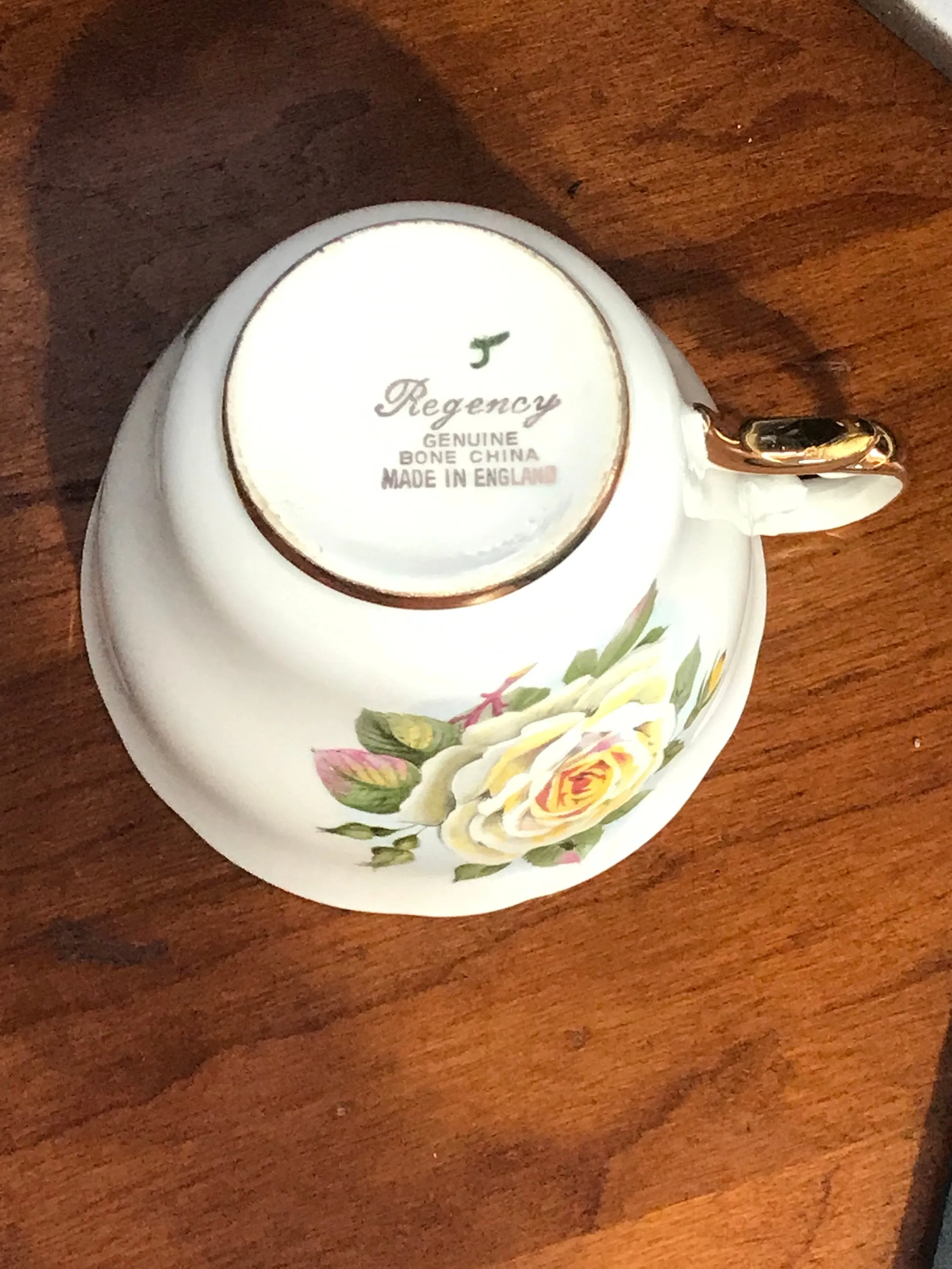 Regency Bone China Yellow Rose Collectible Cup and Saucer Set