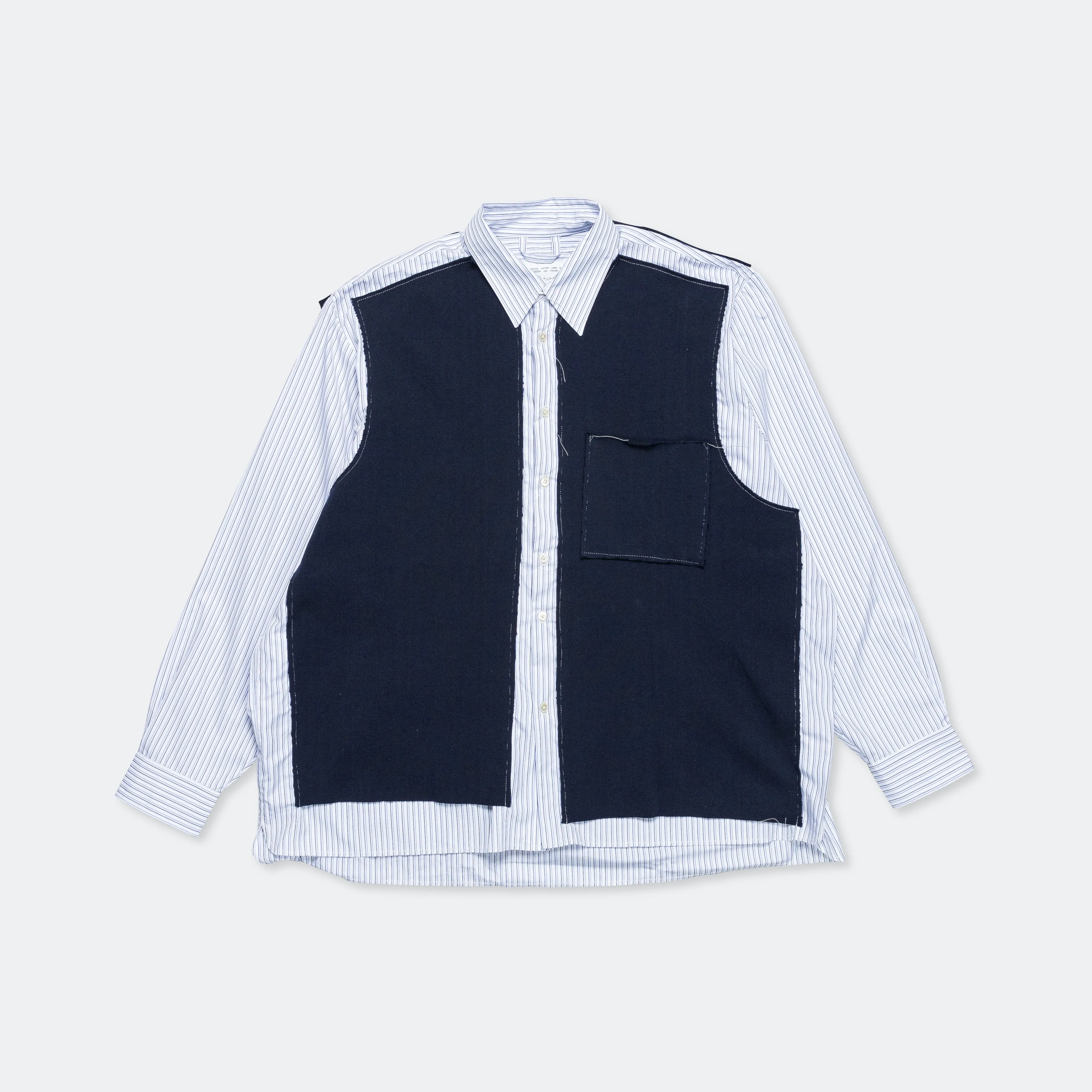 Research Rib Piece Shirt - Blue