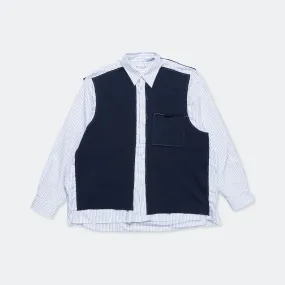 Research Rib Piece Shirt - Blue