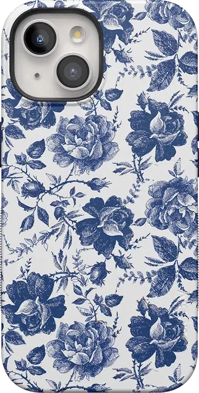 Rose to Fame | Blue & White Rose Floral Case