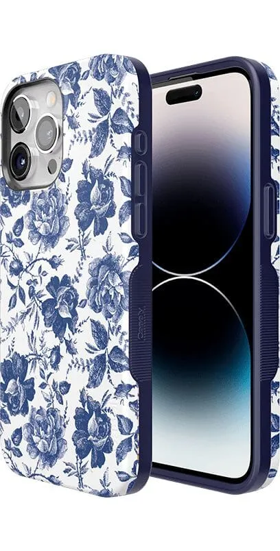 Rose to Fame | Blue & White Rose Floral Case