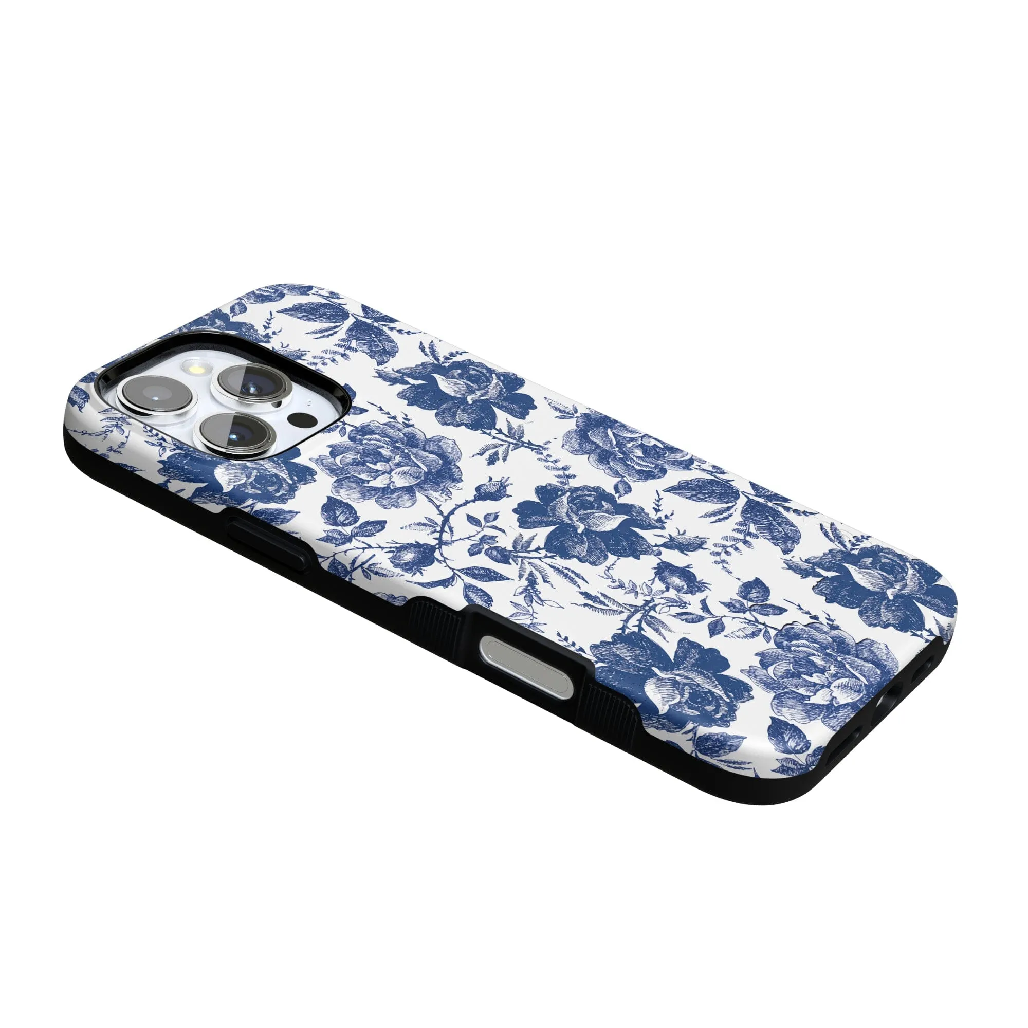 Rose to Fame | Blue & White Rose Floral Case