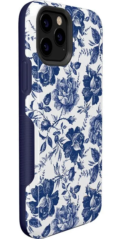 Rose to Fame | Blue & White Rose Floral Case