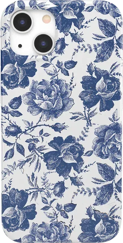 Rose to Fame | Blue & White Rose Floral Case