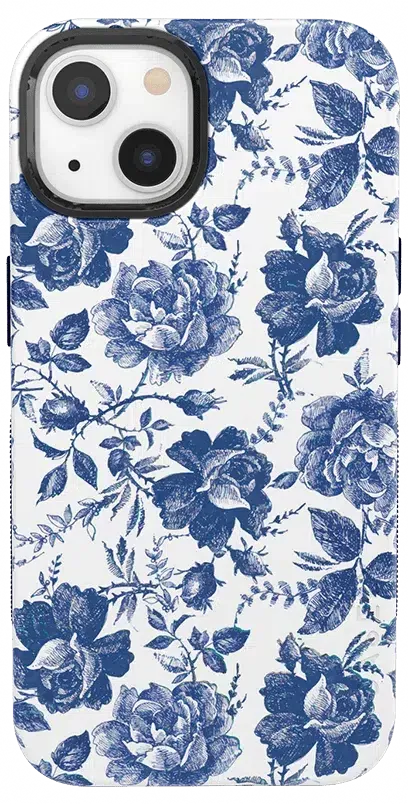 Rose to Fame | Blue & White Rose Floral Case