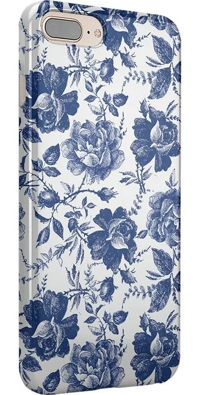 Rose to Fame | Blue & White Rose Floral Case