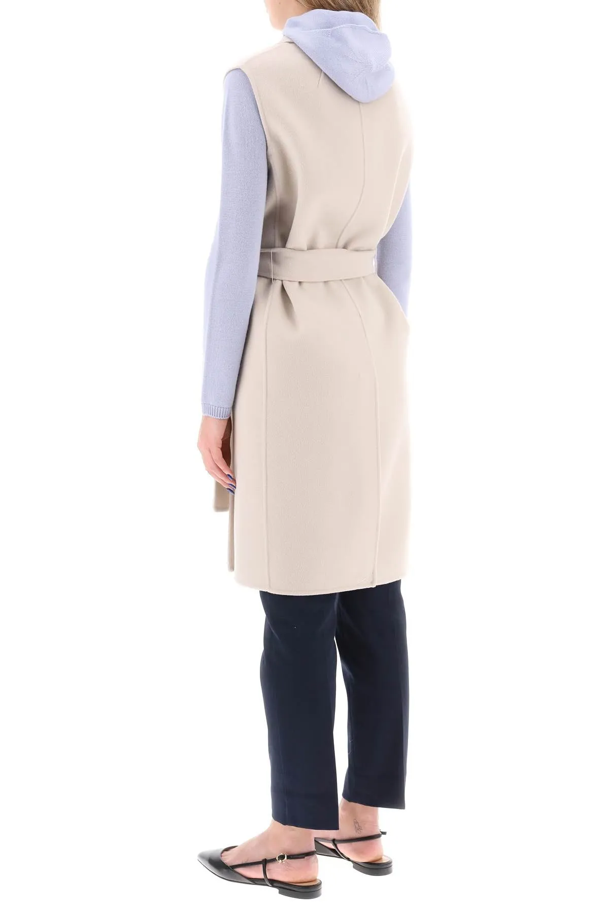 's Max Mara Long Vest With Belt (Size - 40)