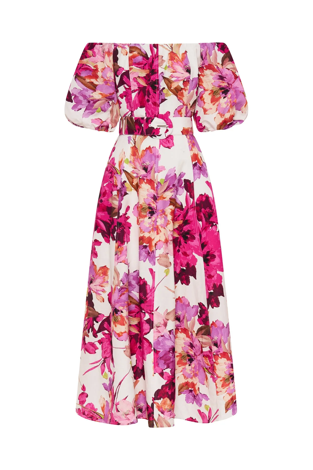 Santha Dress - Ria Floral Ivory