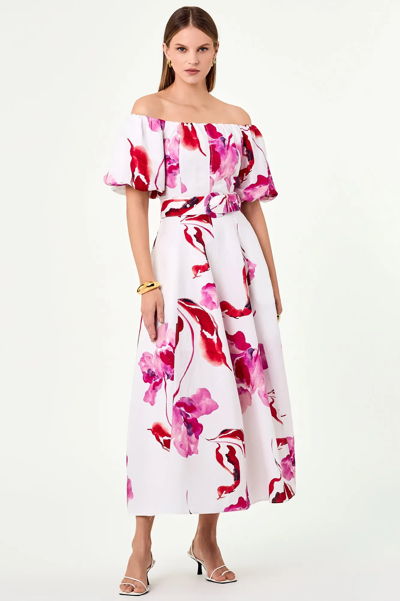 Santha Dress - Zoe Floral Ivory