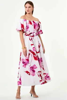 Santha Dress - Zoe Floral Ivory