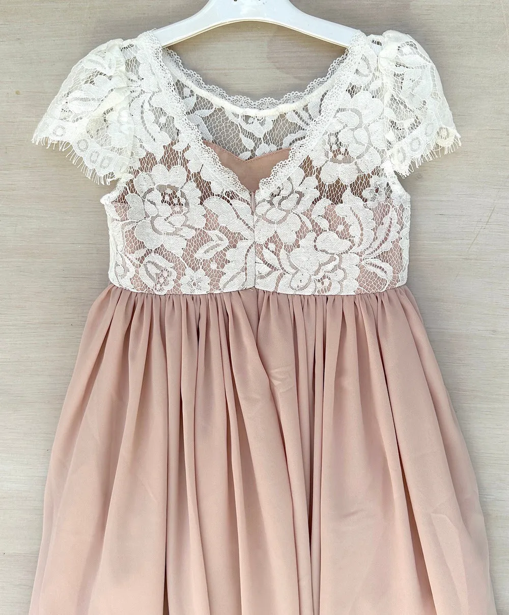 Sasha Girls Dusty Blush Dress