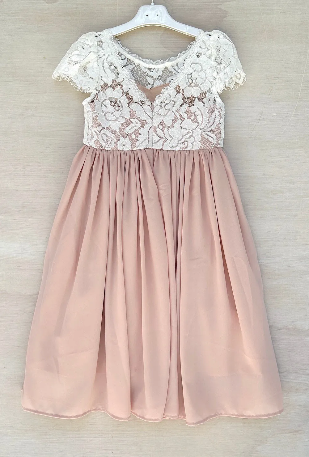 Sasha Girls Dusty Blush Dress