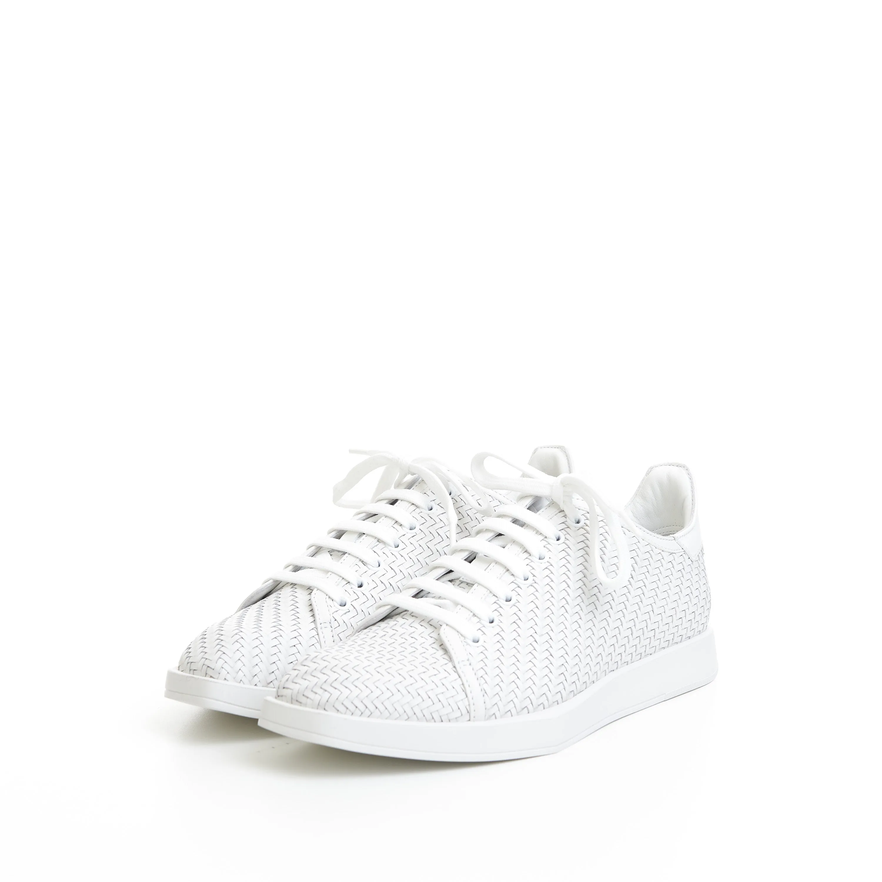 Stellar Sneakers In White Braided Calf Leather