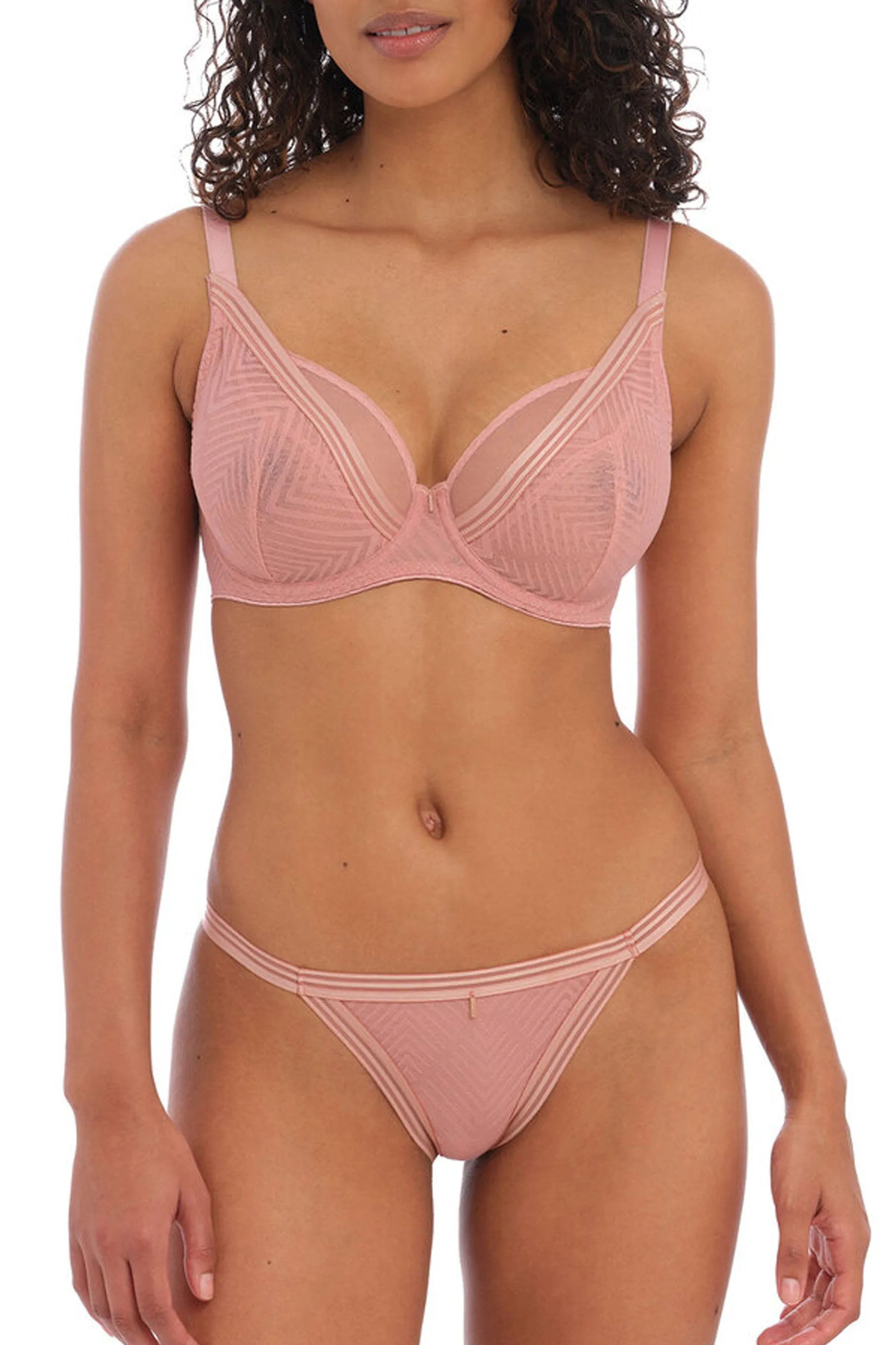 Tailored Plunge Bra Ash Rose