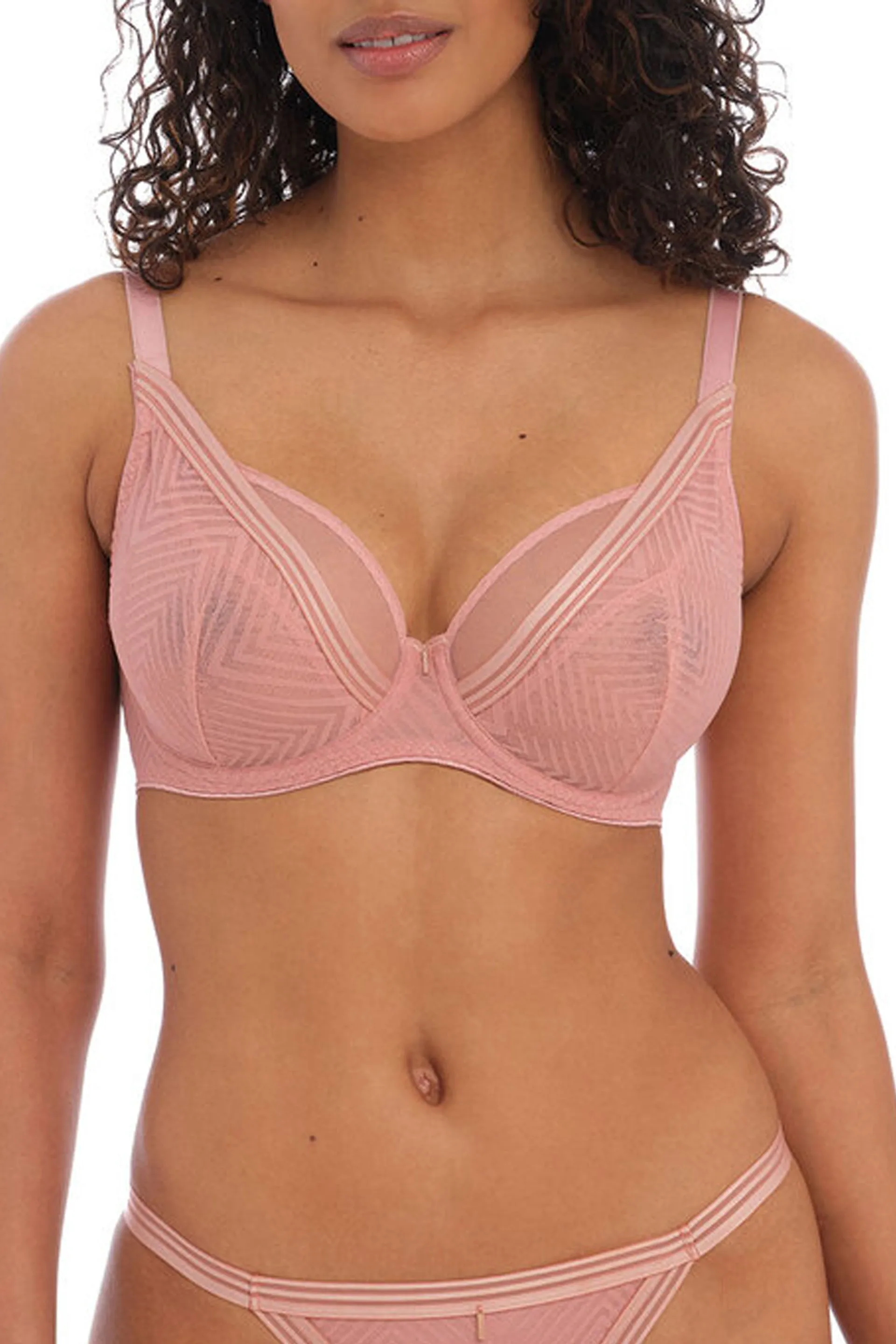 Tailored Plunge Bra Ash Rose