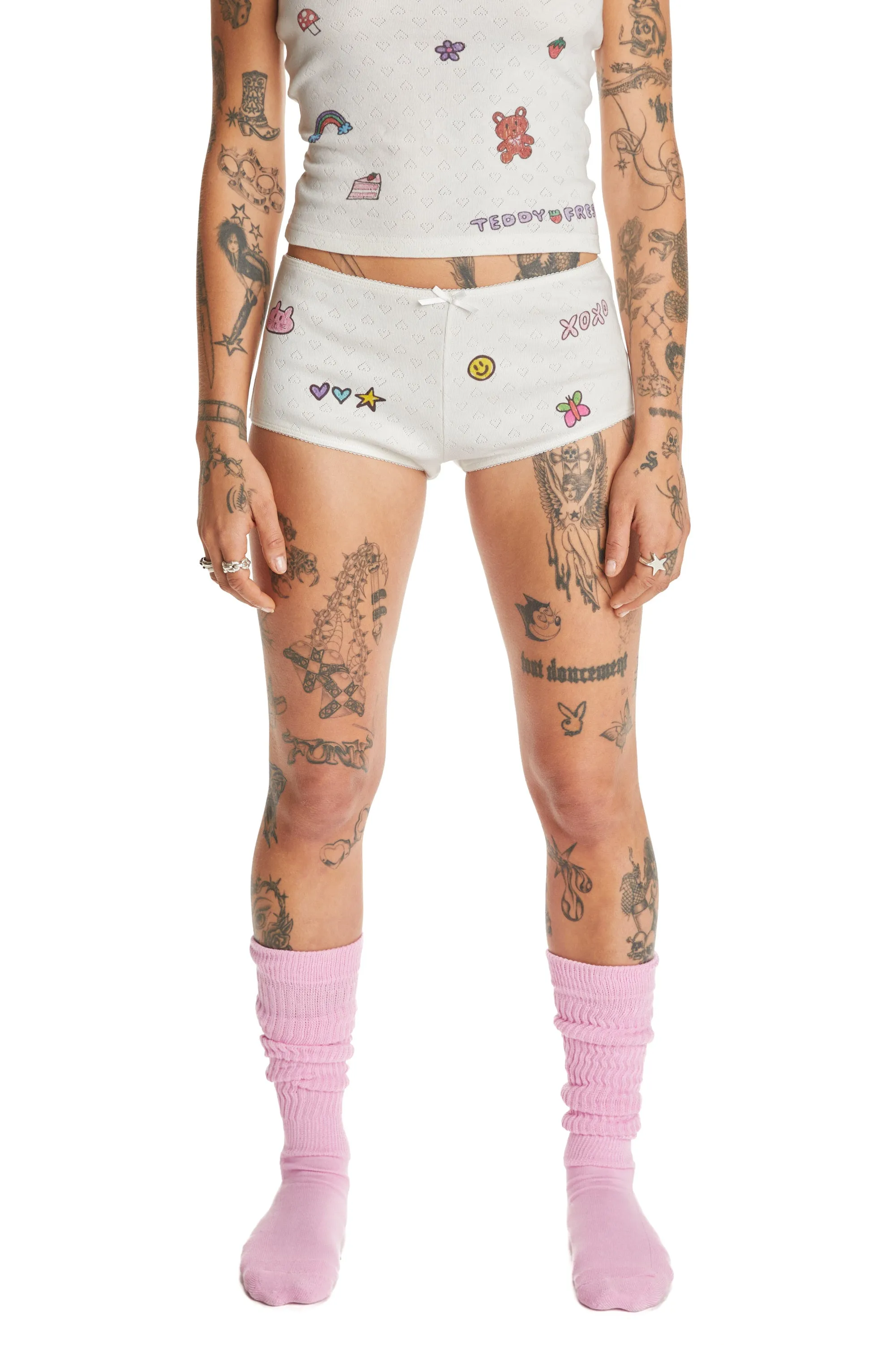 TF x Blo_oberry Pointelle Mini Shorts