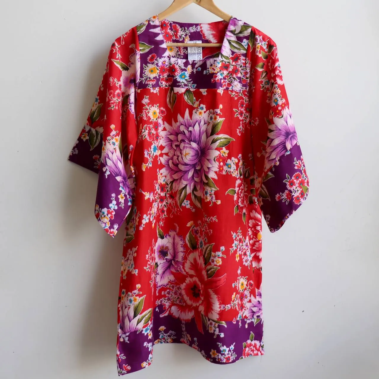 The Kimono Dress - Peony Print