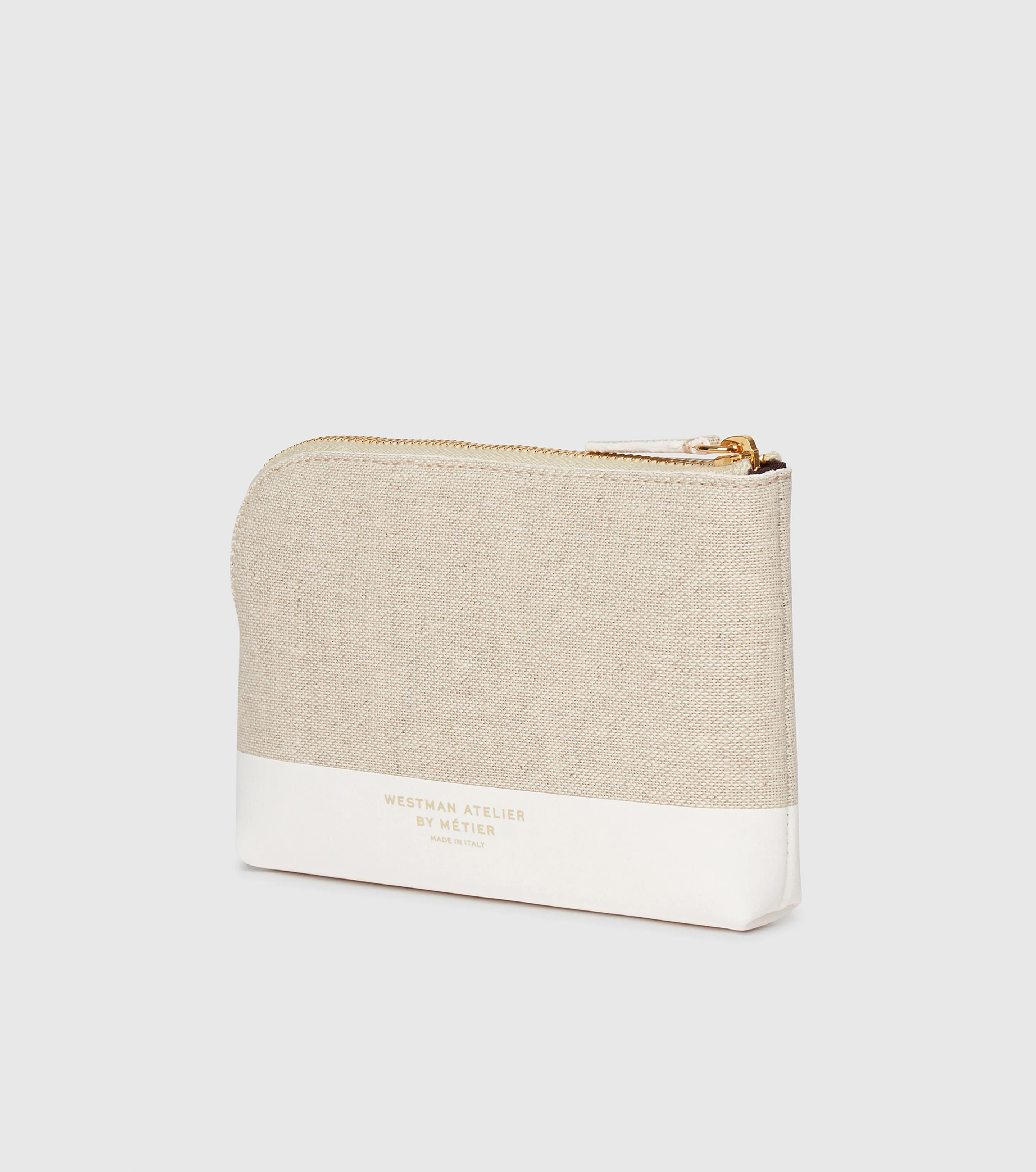 The Makeup Pouch - Linen and Crème