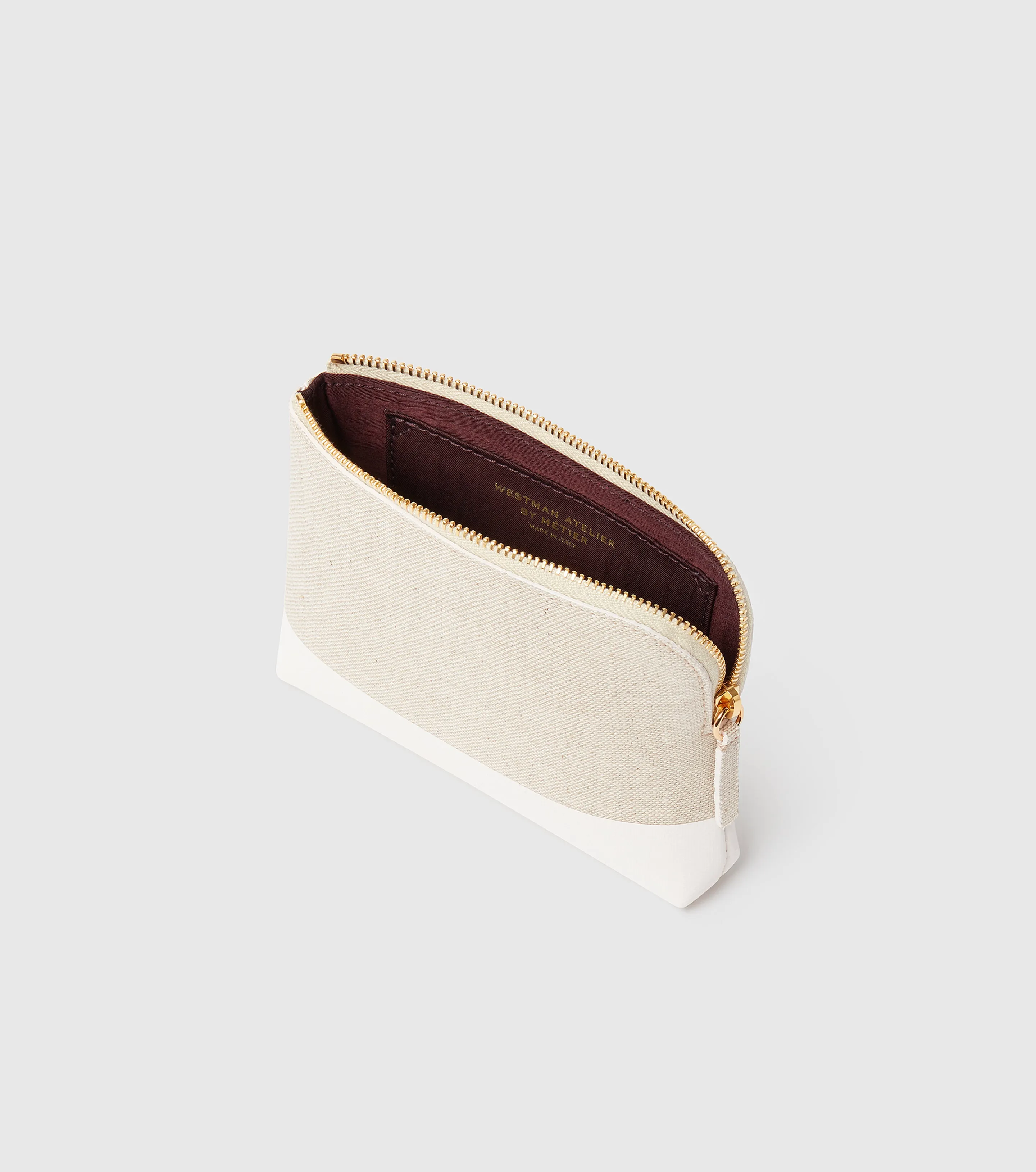 The Makeup Pouch - Linen and Crème