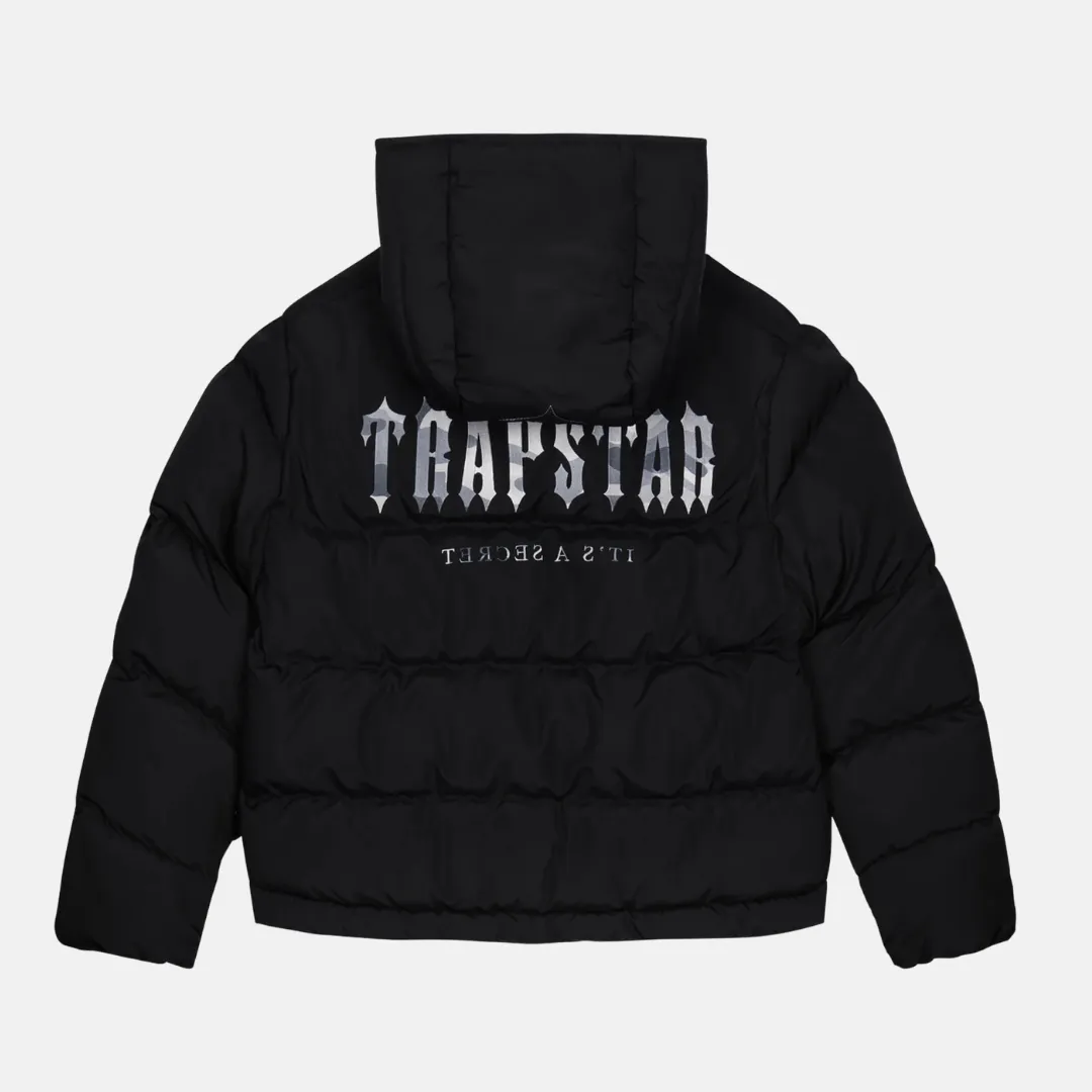 Trapstar Decoded Hooded Puffer 2.0 Jacket - Black/Camo