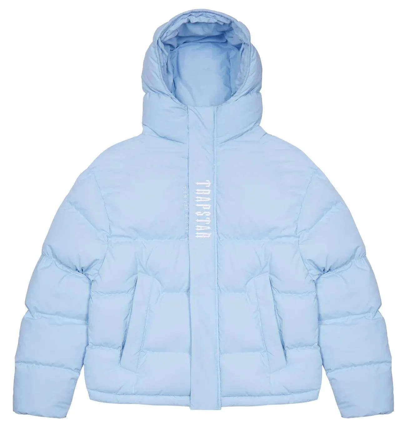 Trapstar Decoded Hooded Puffer 2.0 Jacket - Ice Blue