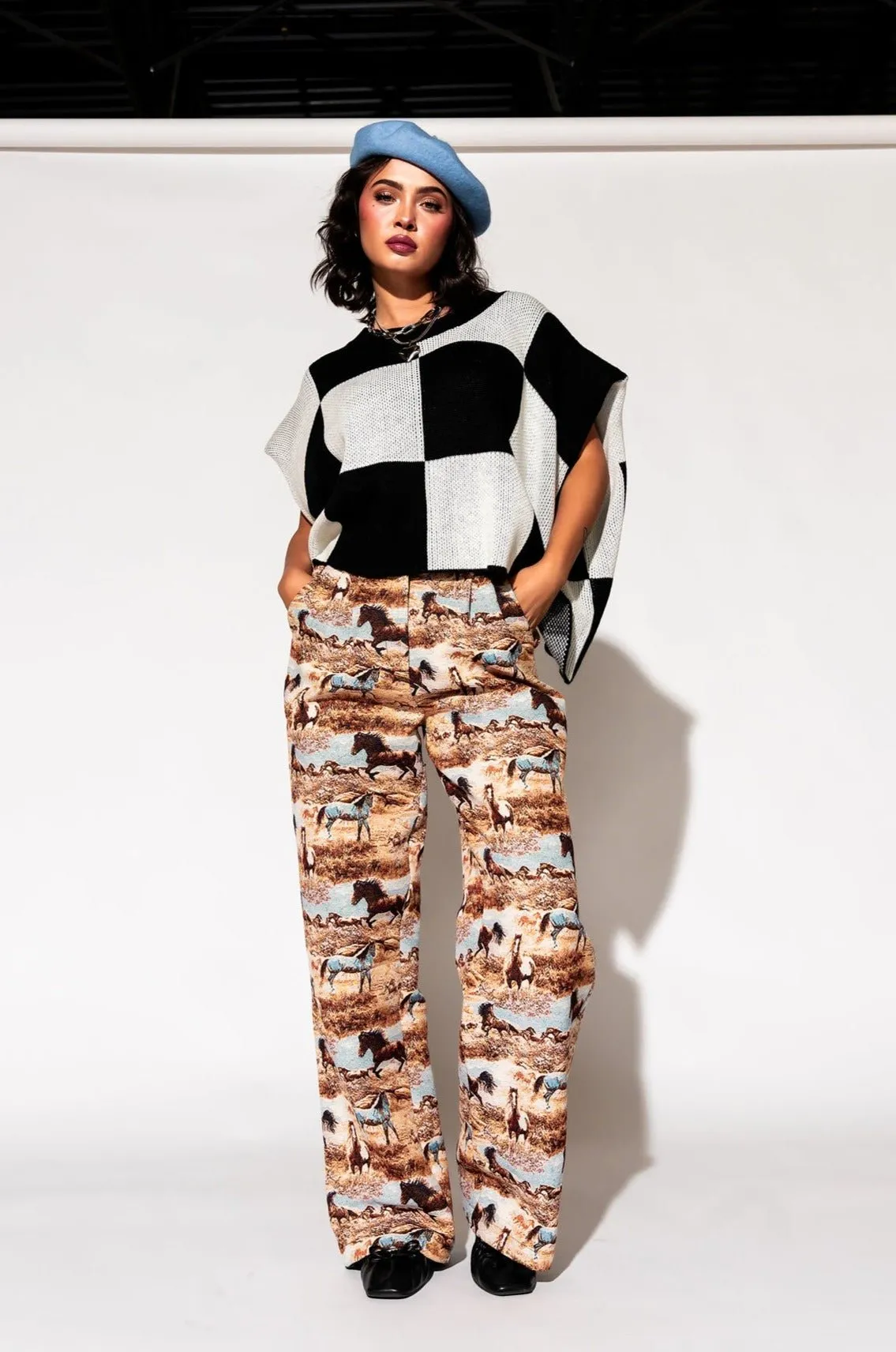 Untamed Horse Jacquard Trousers