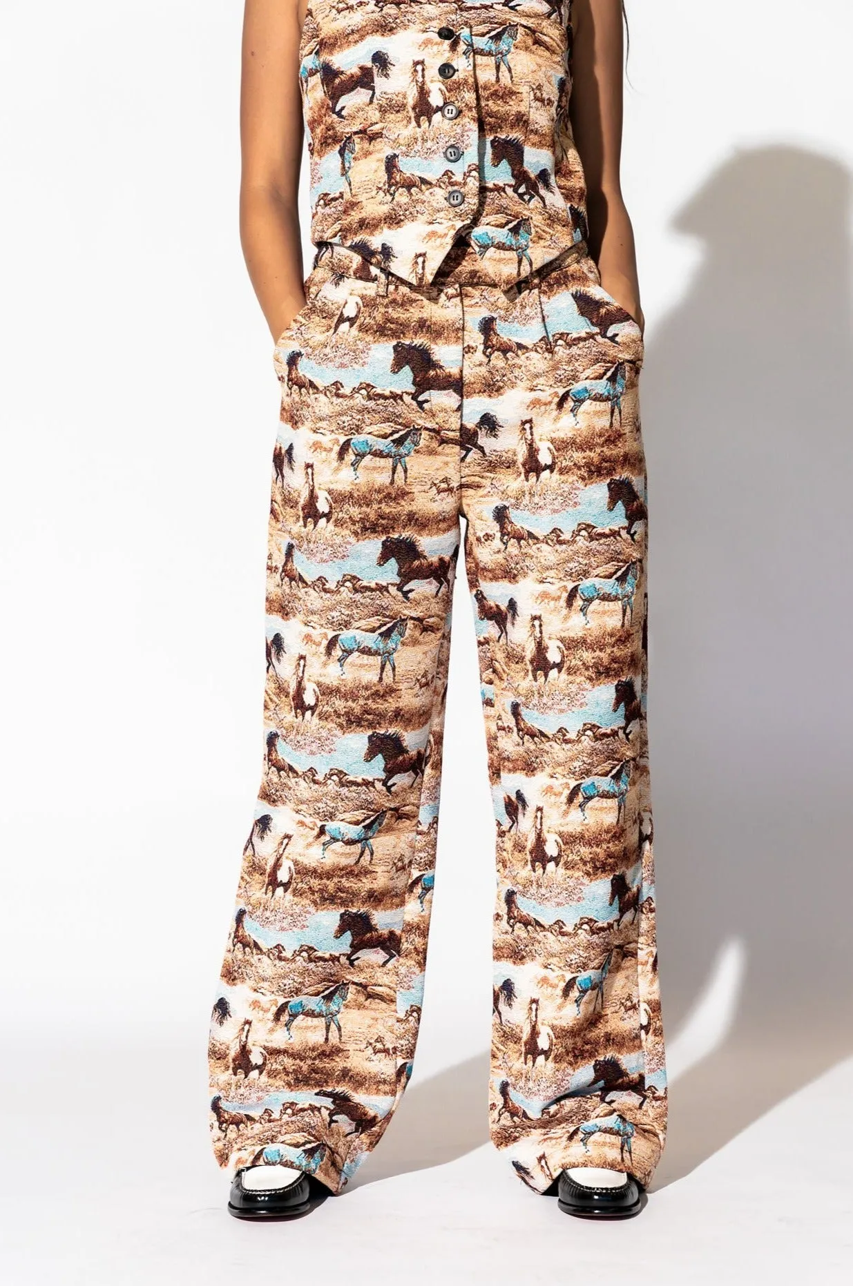 Untamed Horse Jacquard Trousers