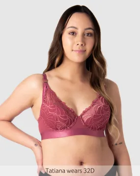 WARRIOR PLUNGE SPICED ROSE CONTOUR NURSING BRA - FLEXI UNDERWIRE