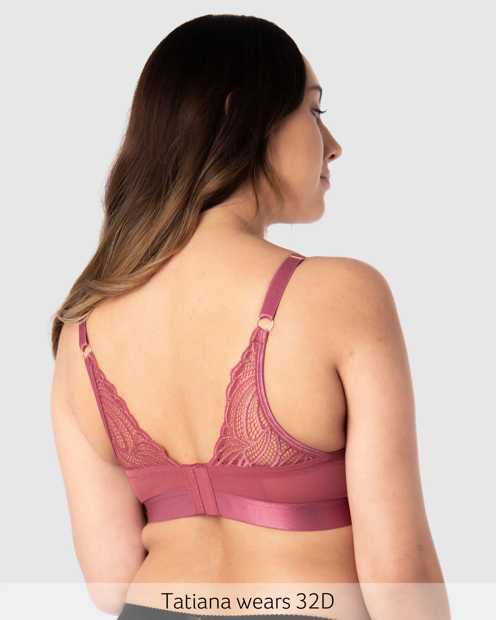 WARRIOR PLUNGE SPICED ROSE CONTOUR NURSING BRA - FLEXI UNDERWIRE