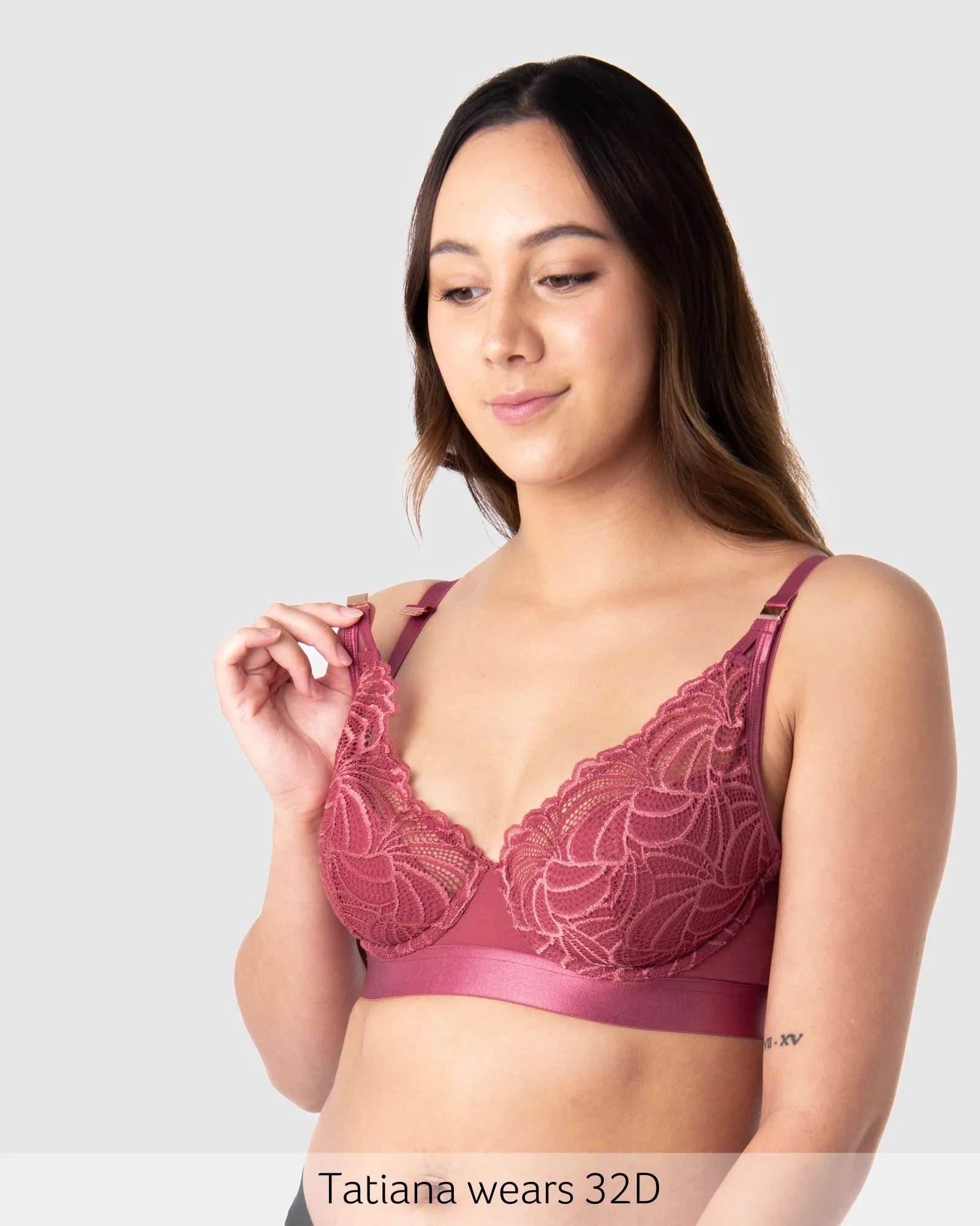 WARRIOR PLUNGE SPICED ROSE CONTOUR NURSING BRA - FLEXI UNDERWIRE