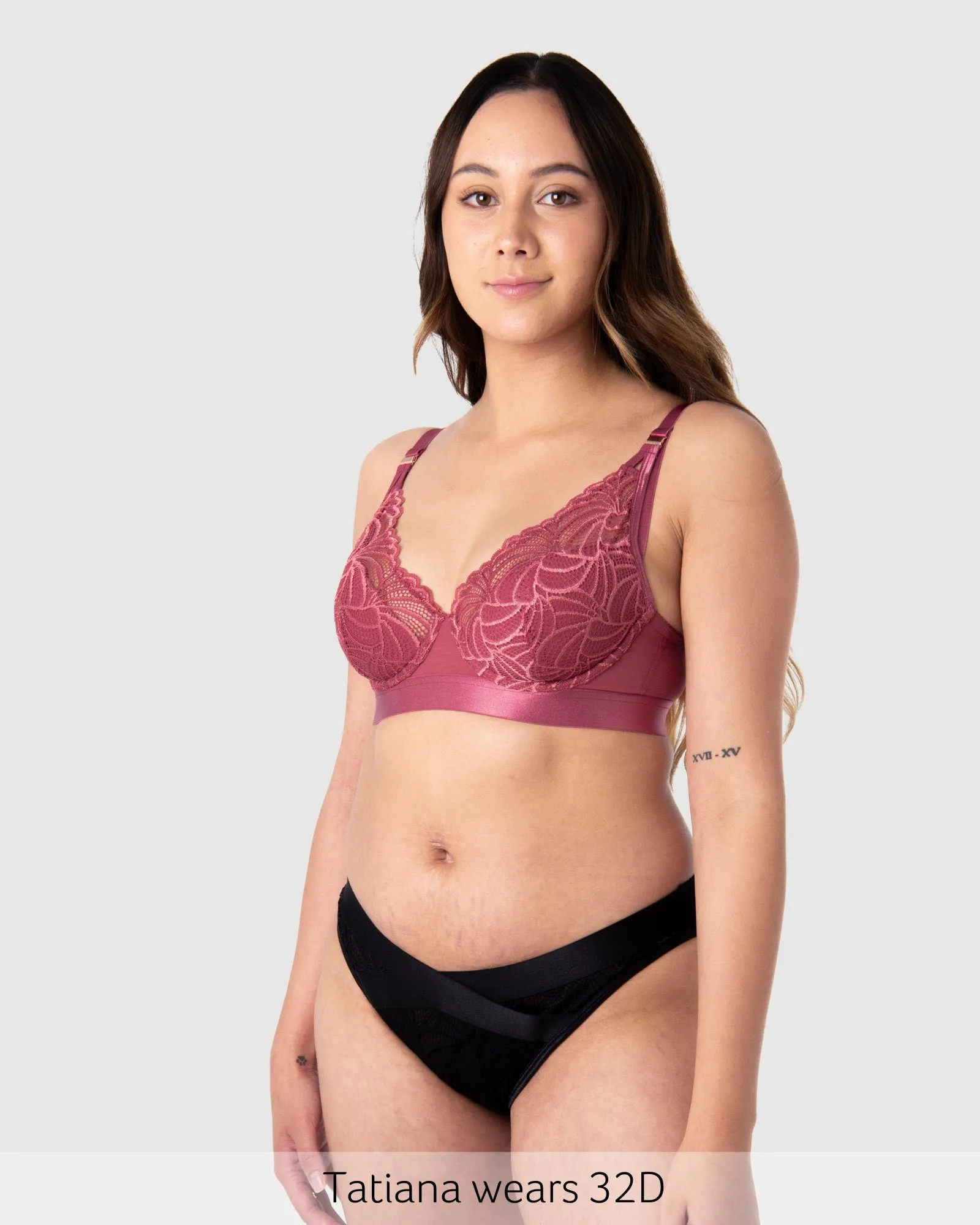 WARRIOR PLUNGE SPICED ROSE CONTOUR NURSING BRA - FLEXI UNDERWIRE