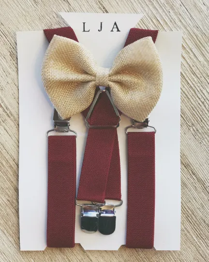 Wine Elastic Suspenders