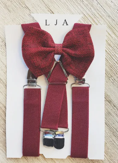 Wine Elastic Suspenders