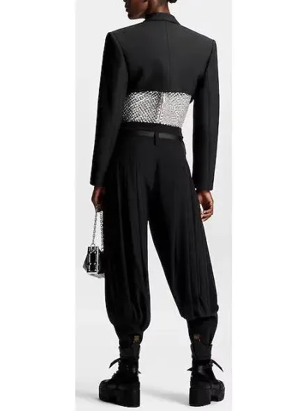 Women’s Belted Black Balloon Pants