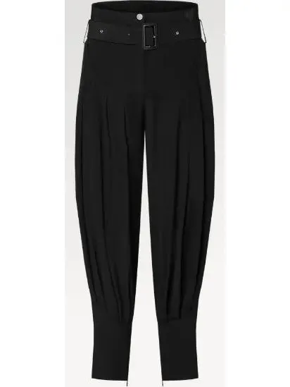 Women’s Belted Black Balloon Pants