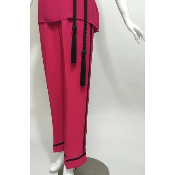 Yves Saint Laurent Top, Pants & Tassel Belt Set | FR 38-36